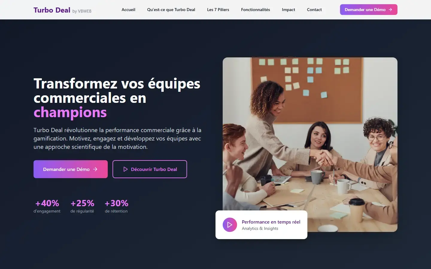 Turbo Boost, plateforme développée par VBWEB