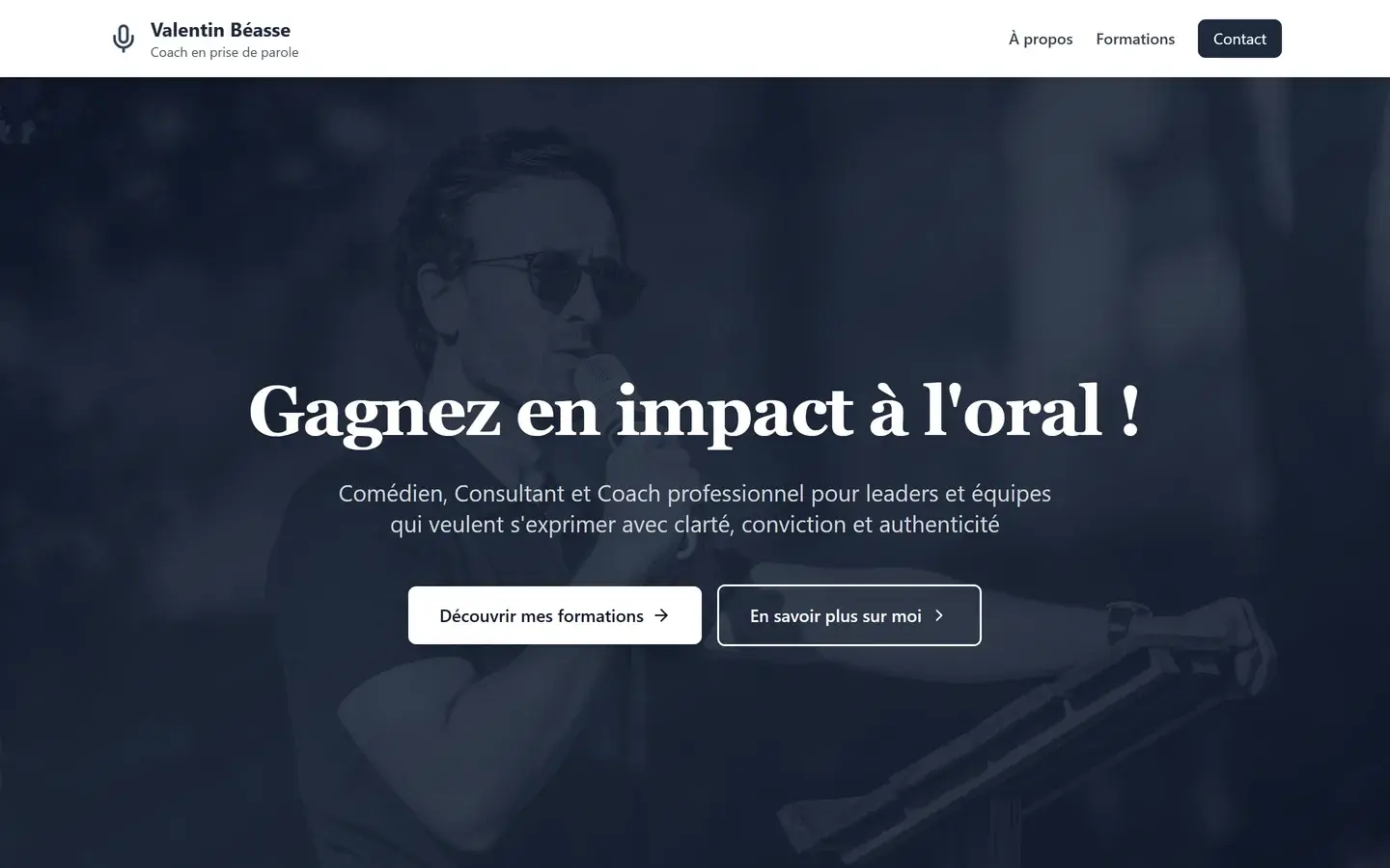 Site internet Valentin Beasse créé par VBWEB